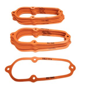 A set of orange gaskets for the valve cover.