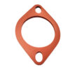 A red gasket is sitting on top of the floor.