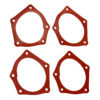 A set of four red gaskets for the front wheel.