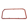 A red rubber gasket is sitting on the floor.